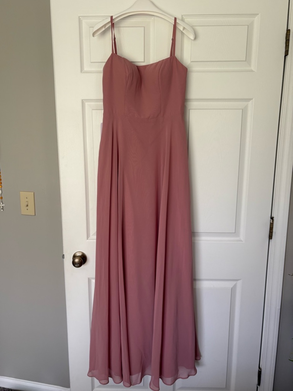 Azazie Dusty Rose Spaghetti-Strap Dress